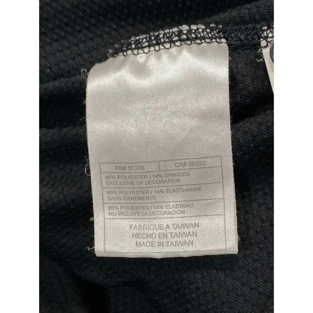 Nike Large GOLF FitDry Men's Polo Black Textured Raised Knit Collar Short Sleeve